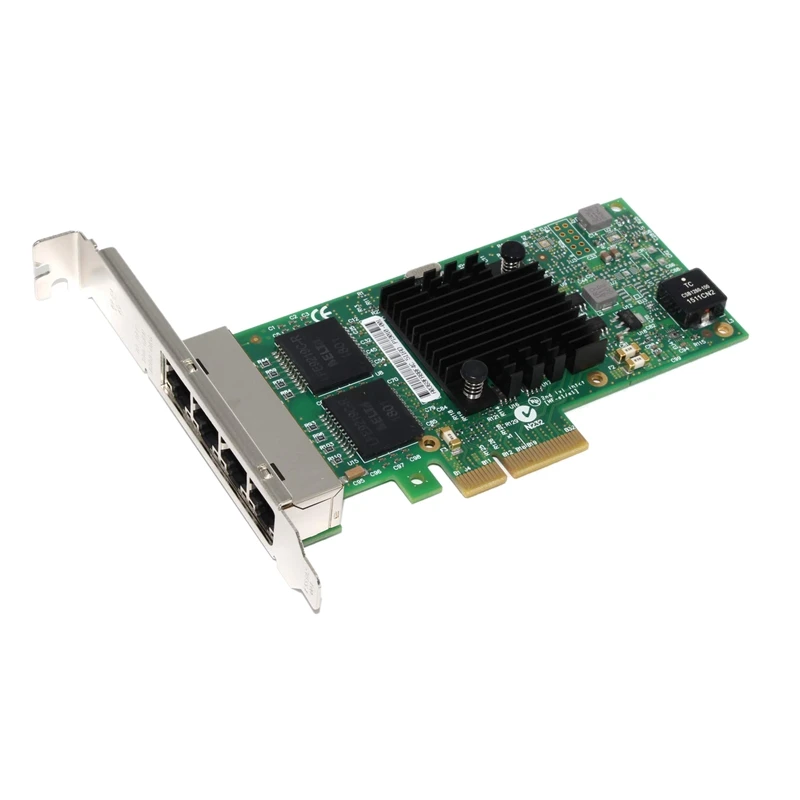 Гигабитная сетевая карта I350 T4 E1G44HT для 82580 сетевой адаптер PCI Express 10/100/1000 Мбит/с