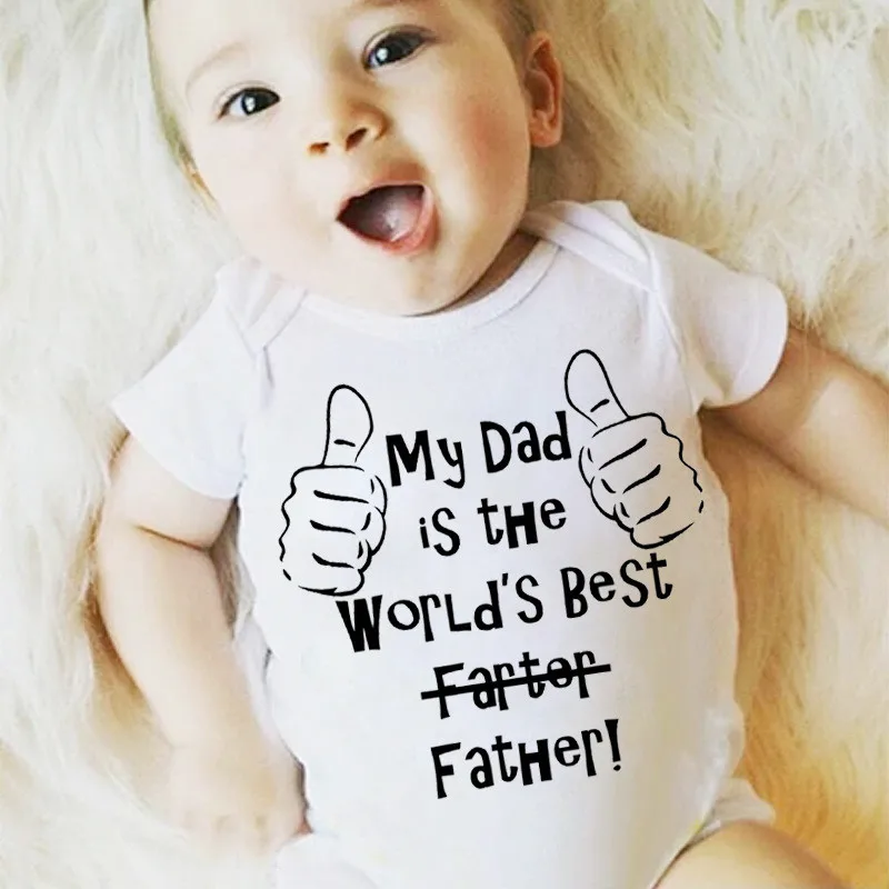 С надписью My Dad Is The World's Best Father от Carter's детский костюмчик хлопковая футболка с