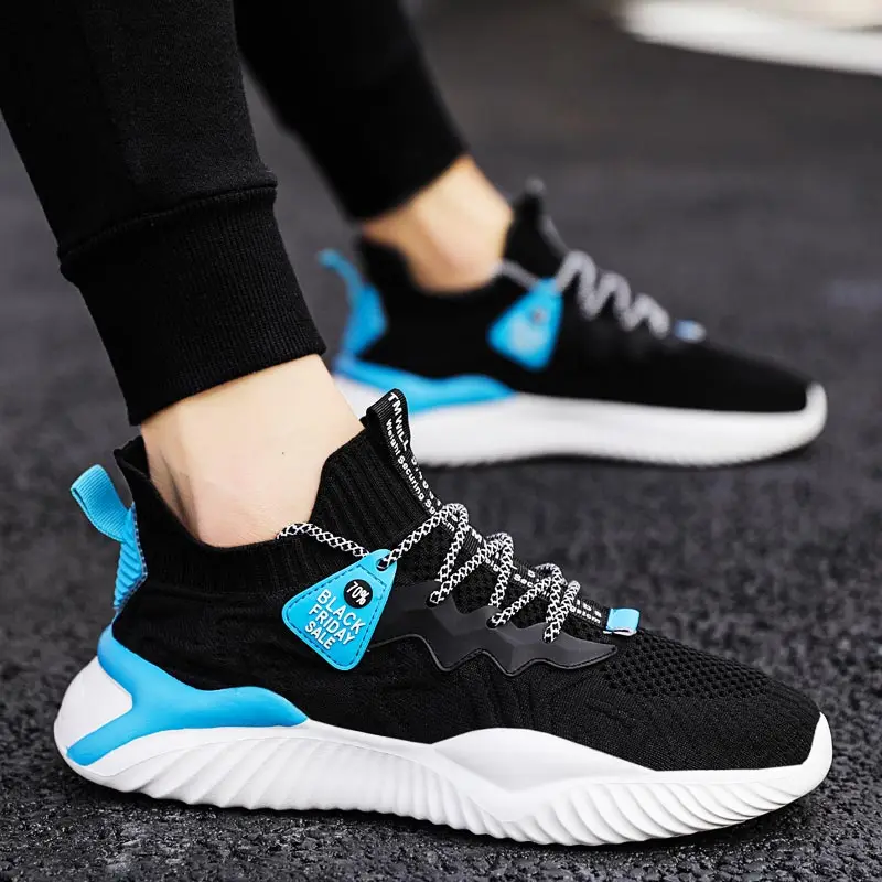 Летние легкие мужские белые кроссовки носки беговые Мужская Спортивная обувь