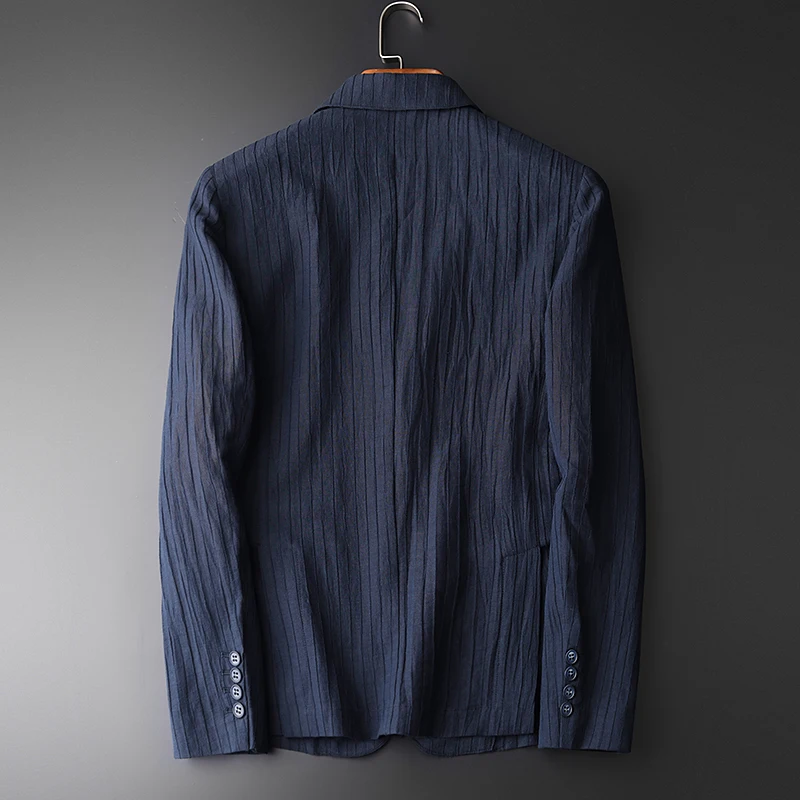 Новое поступление Весенняя хлопковая льняная повседневная мужская приталенная