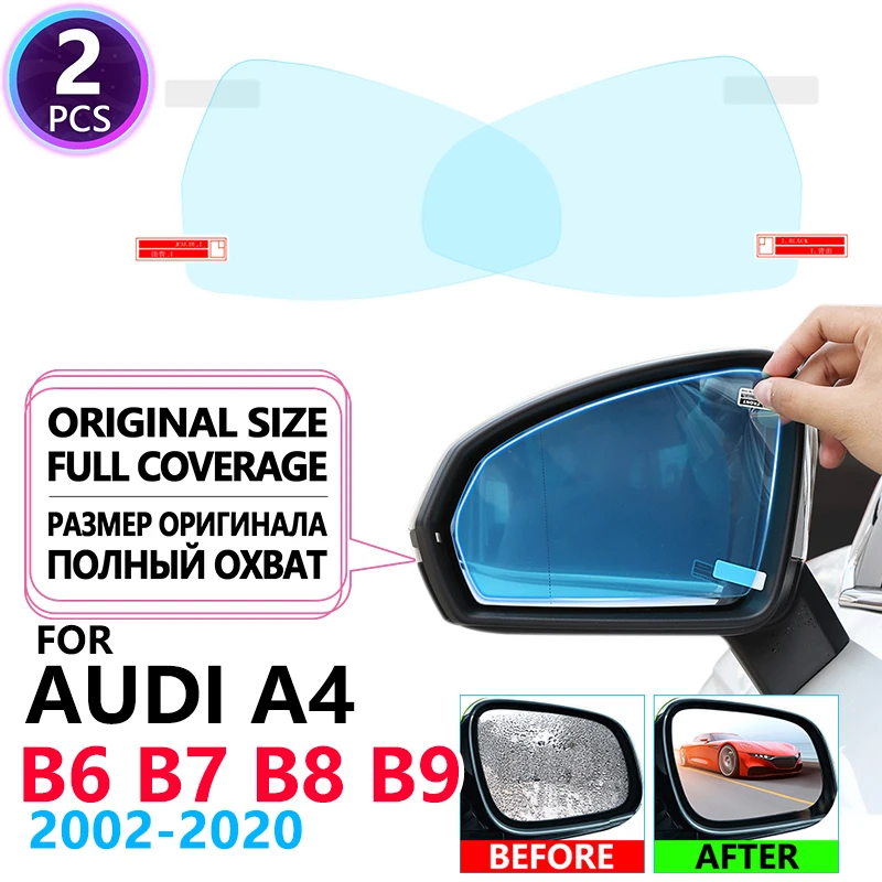 

Full Cover Anti Fog Rainproof Film Rearview for Audi A4 B6 B7 B8 B9 8E 8H 8K 8W 2002~2020 Car Sticker Anti-Fog Films Accessories