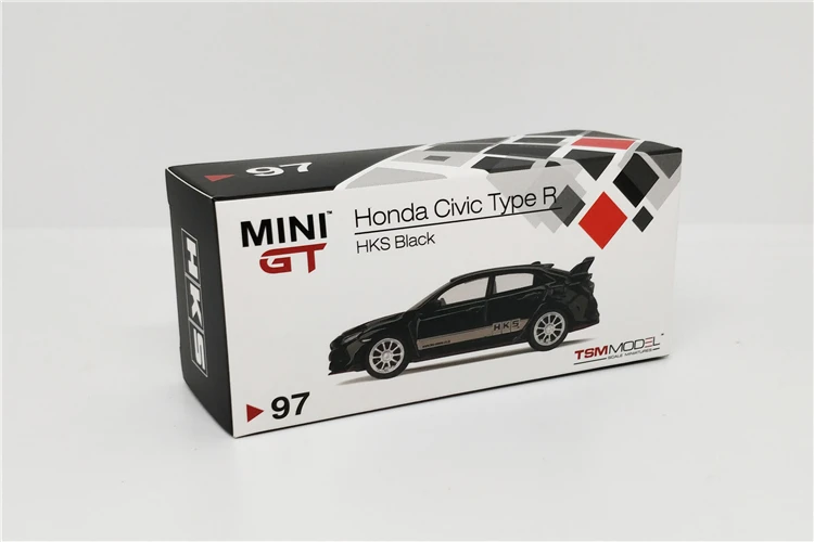 MINI GT 1:64 Honda Civic Тип R HKS черные модели RHD литые автомобилей | Игрушки и хобби