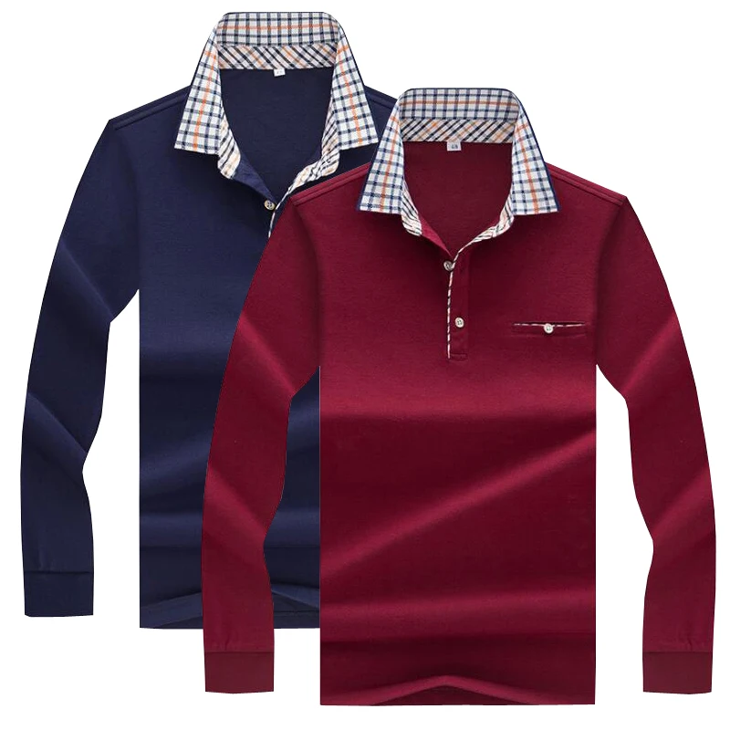 2 шт 2019 Весна Осень Новые поло высокого качества брендовый Деловой Повседневный