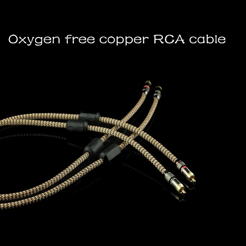 Медный аудиокабель с двойным RCA сигналом American-monster высокой чистоты красный и