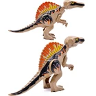 Мир Юрского периода, большой динозавр, спинозавр, индораптор, трицератоп, Модель T-Rex, строительные блоки, просвечивающие фигурки, игрушки для детей