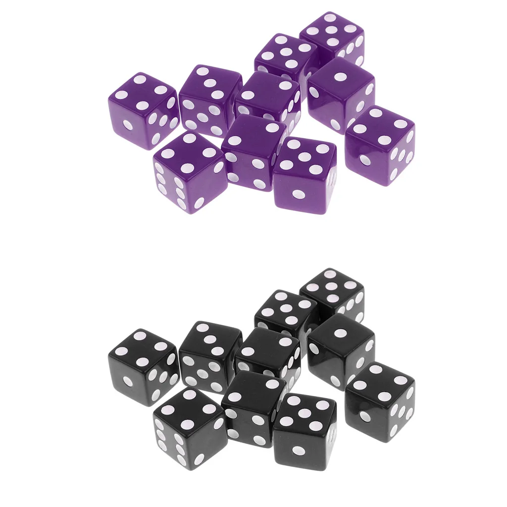 20x белый точечный D6 шестигранный 16 мм для MTG TRPG DND настольные игры|Кубики| |