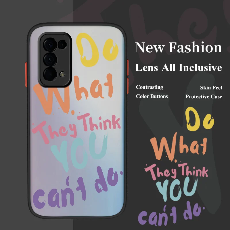 

Colored Letters Silicone Case For OPPO Reno 6 5 4 6Pro Reno2 F9 F9Pro F19 F11 Pro F7 Findx3 Pro 6 6i 6Pro Soft Phone Cover Case