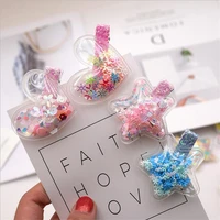 new net red clip sequins cute love five pointed star childrens sofa clip side clip bangs clip hair accessories