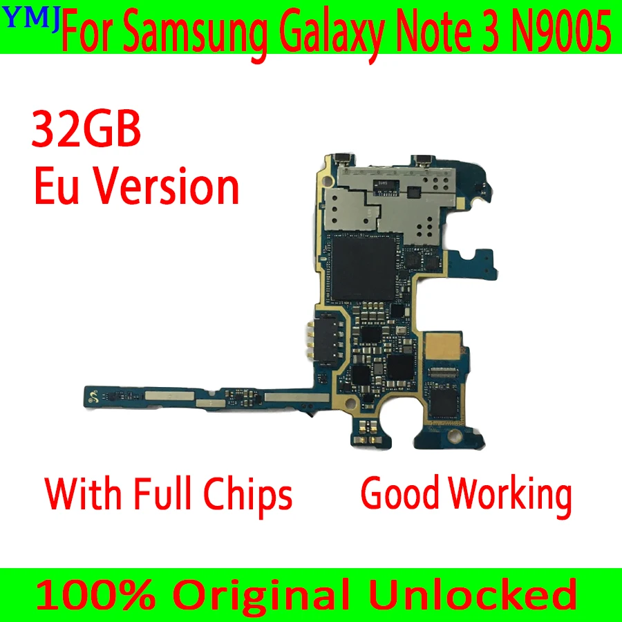 Для Samsung Galaxy Note 3 N9005 материнская плата с полным чипом 32 ГБ Оригинальный