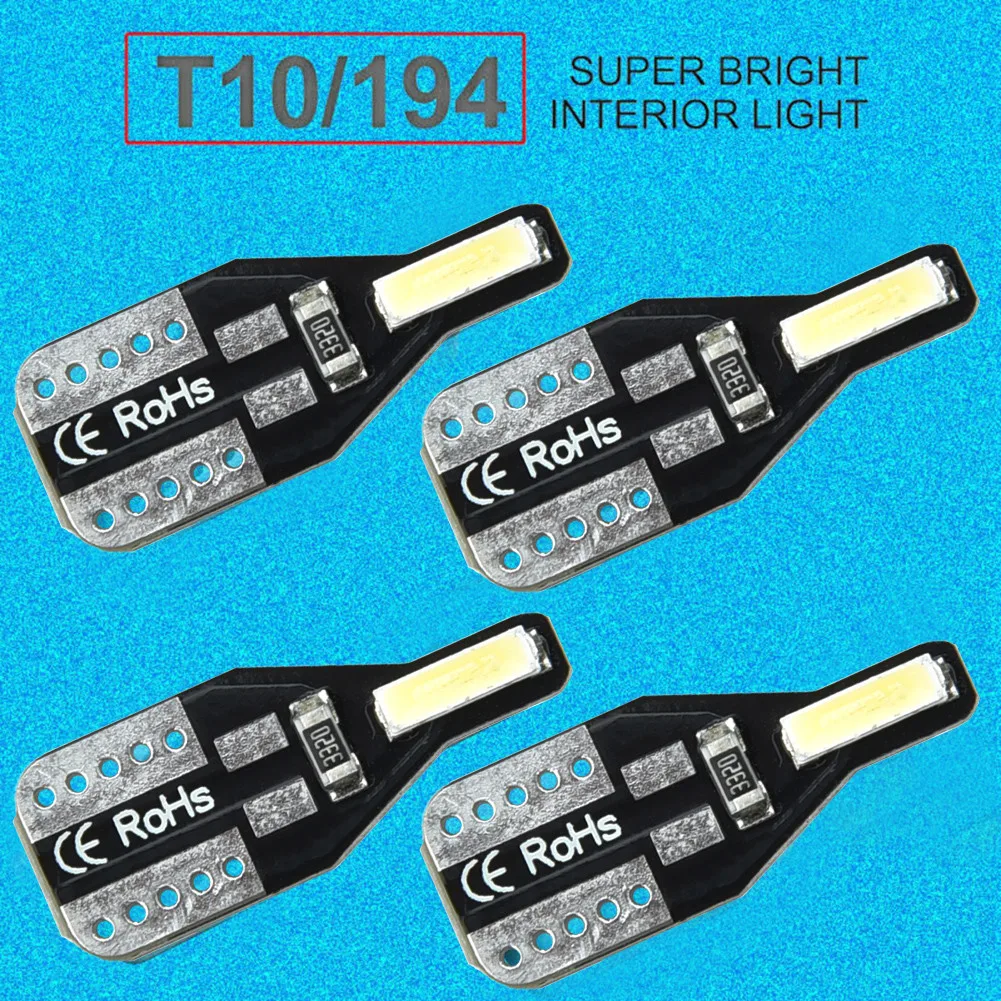 

Лампа клиновисветильник вая пластина T10 194 168 белый 12V 20pcs лампы CANBUS внутренсветодиодный