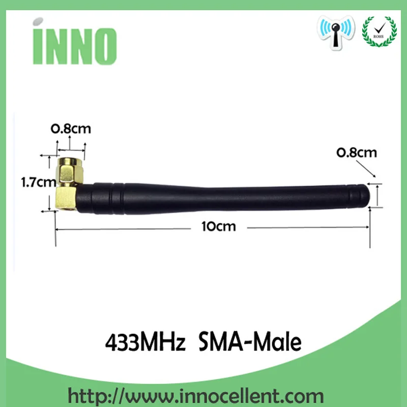 EOTH 5pcs 433mhz antenna 3dbi sma male lora antene pbx iot module lorawan signal receiver antena high gain