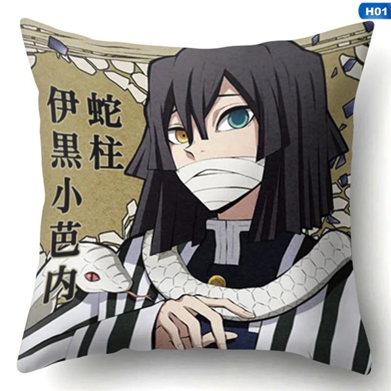 

Demon Slayer: Kimetsu no Yaiba Kamado Tanjirou Nezuko Pillowcase Pillow Cushion Case Cover Home/bed/sofa/car Decor Cosplay Gift