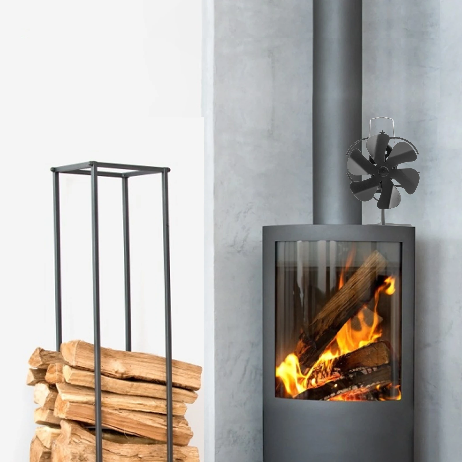 Fireplace Fan Heat Powered Self-Powered Wood Stove Thermoelectric For Gas / Pellet Log Burning Stoves Overheat Protect | Обустройство