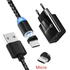 Магнитный Micro usb зарядный кабель для Samsung Galaxy Motorola E6s E6 Plus Huawei honor Meizu android Phone QC 3,0 быстрое зарядное устройство USB