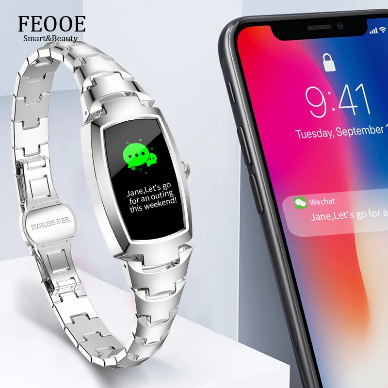 

Смарт-часы женские FEOOE H8 Pro с пульсометром и тонометром, водонепроницаемость IP67