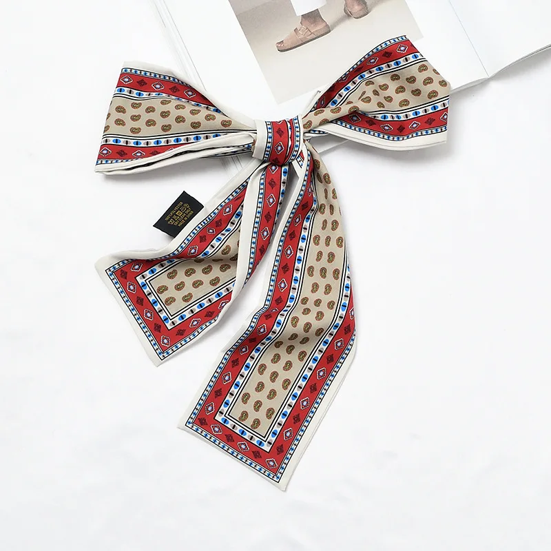 

Silk Scarf Headband Chiffon Skinny Bag Tie Ribbons Handbag Women Necktie Elegent Lady Fashion Long Small Scarves
