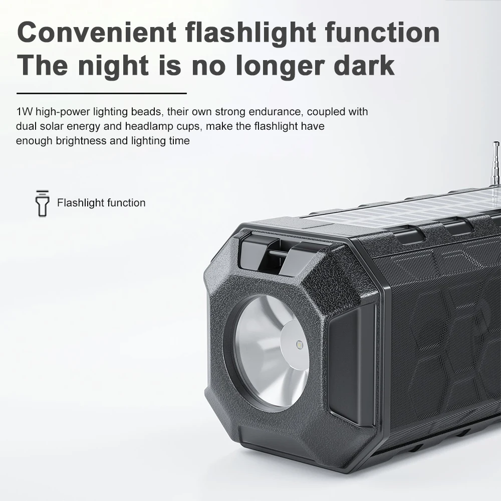 Зарядка на солнечной батарее Bluetooth-совместимая Колонка Портативная колонка