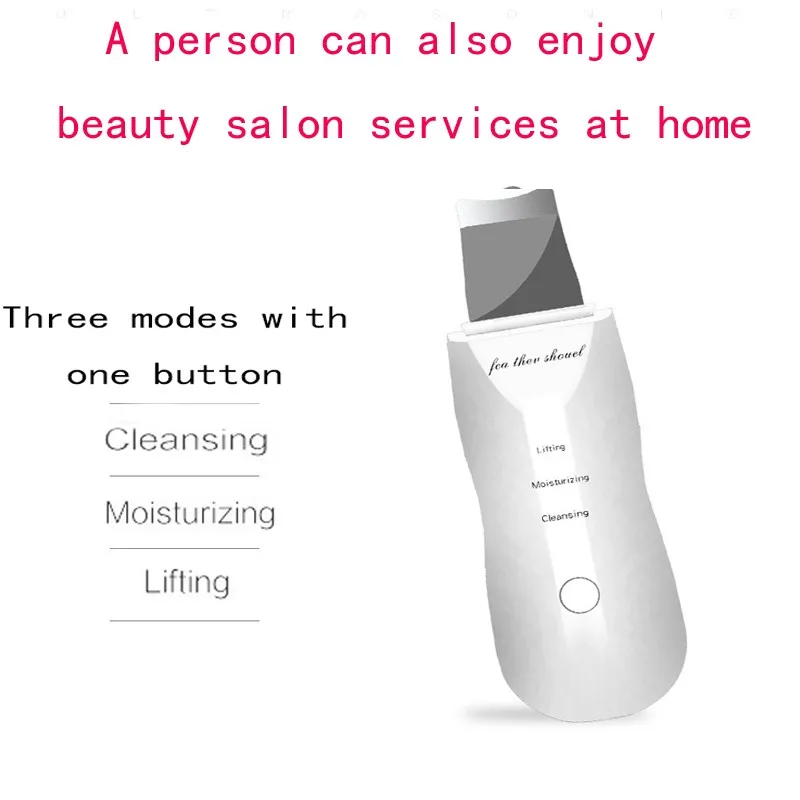 

Ultrasonic Skin Scrubber Nano Sparyer Steamer Facial Peeling Shovel Pore Cleaner Exfoliator Face Blackhead Remover Dropshipping