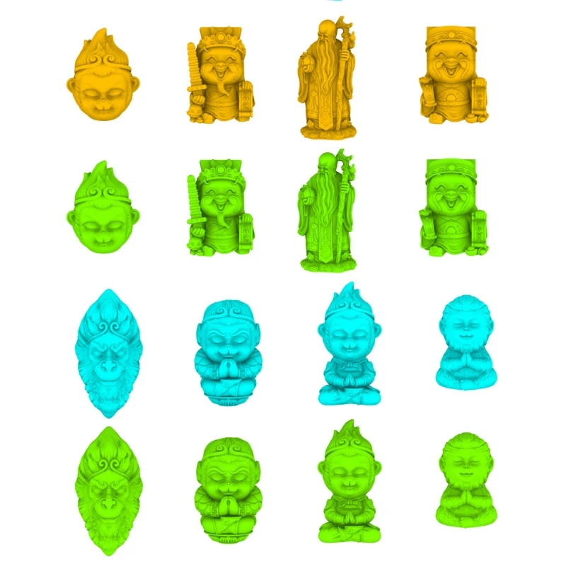 

19 шт., силиконовая форма для дизайна ногтей с головой Будды