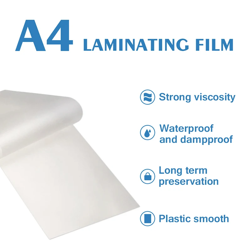 

Thermals Laminating Plastic Laminator Sheets 220*310mm 10/50/100pcs Clear NIN668
