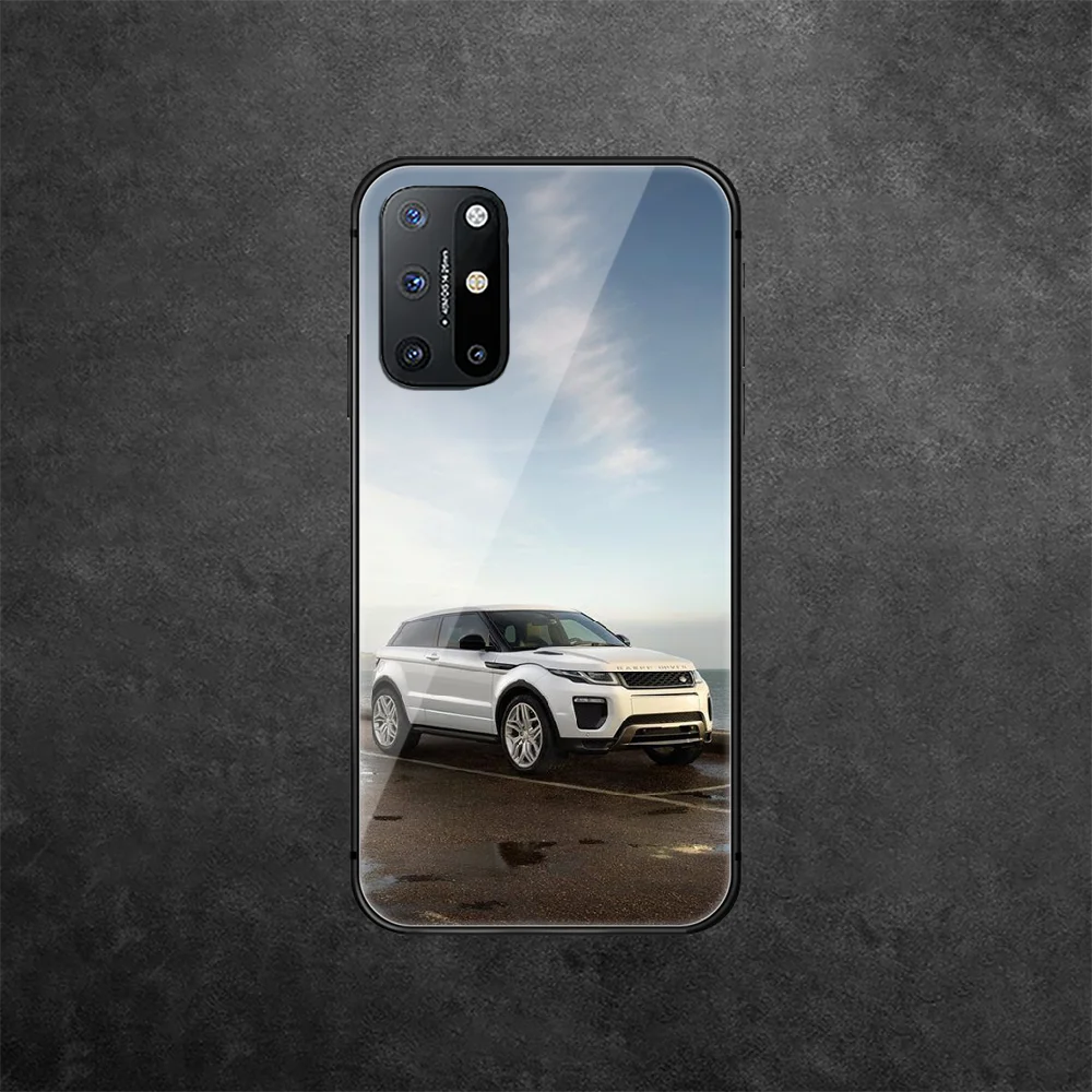 

LandRover Luxury Car Tempered Glass Phone Case Cover For Oneplus Oppo Realme A53 Find X 2 3 5 6 7 8 9 T Pro Nord Gt Neo Fashion