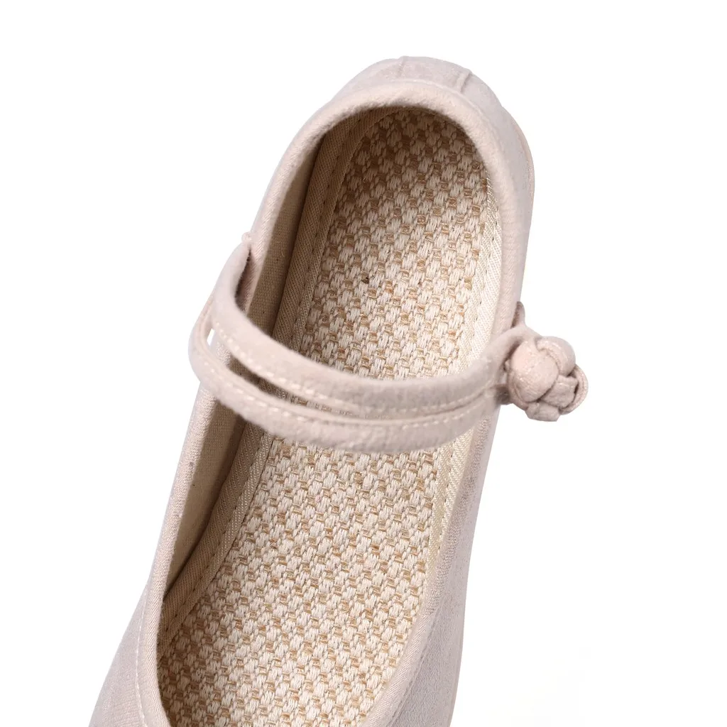 SAGACE/обувь с вышивкой Женская обувь в винтажном стиле изящная элегантная Тканевая