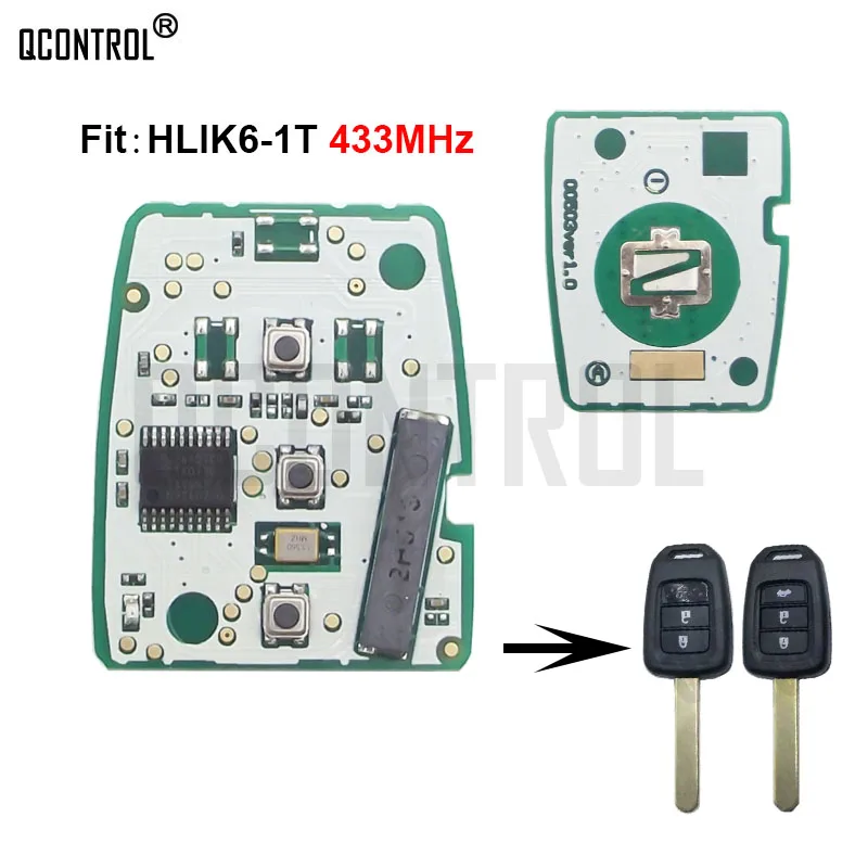 QCONTROL Автомобильная плата дистанционного ключа для Honda HLIK6 1T Civic Accord City CR V Jazz XR Vezel HR
