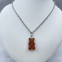 colorful fashion bear necklace new pendant gift girl female treasure pendant necklace