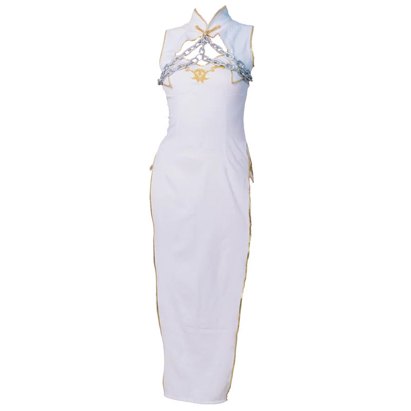 Женский костюм для косплея из аниме Fate Grand Order FGO Cheongsam белый китайское платье