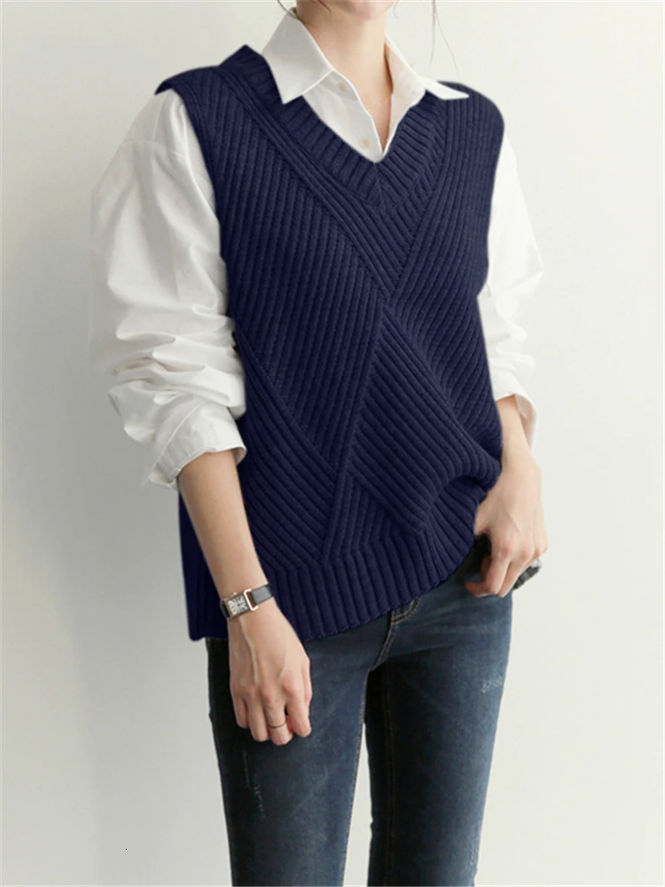 Свитер жилет женский 2019 новая осенняя и зимняя Корейская версия набора диких