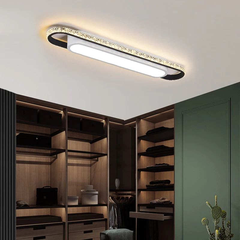 

Nordic Bedroom LED Ceil Light Luxury Aisle Modern Long Porch Loft Lighting Living Room Decor Industrial Led Ceiling Lamp Fixture