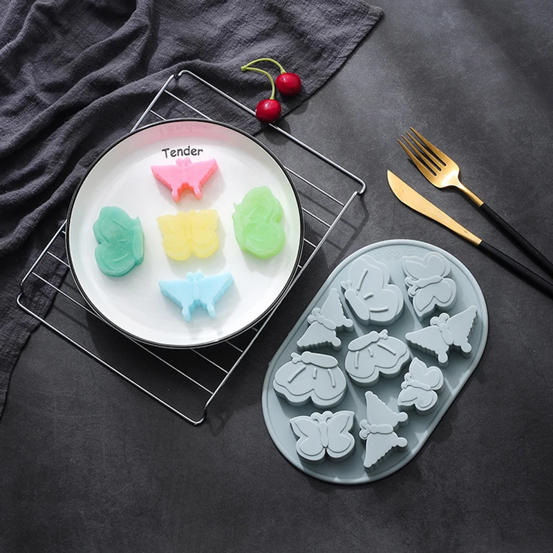 

Kitchen Cake Chocolate Silicone Mold Halloween Easter Festival Pastry Mould Pudding Baking Tool Molds Butterfly Shape Candy Mold