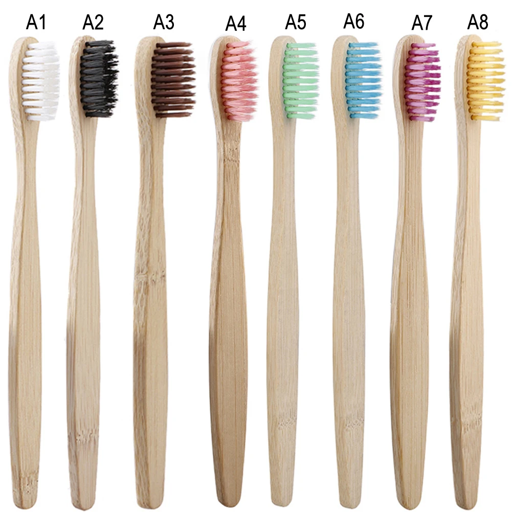 Nuature бамбуковая зубная щетка с мягкой щетиной биоразлагаемая веганская