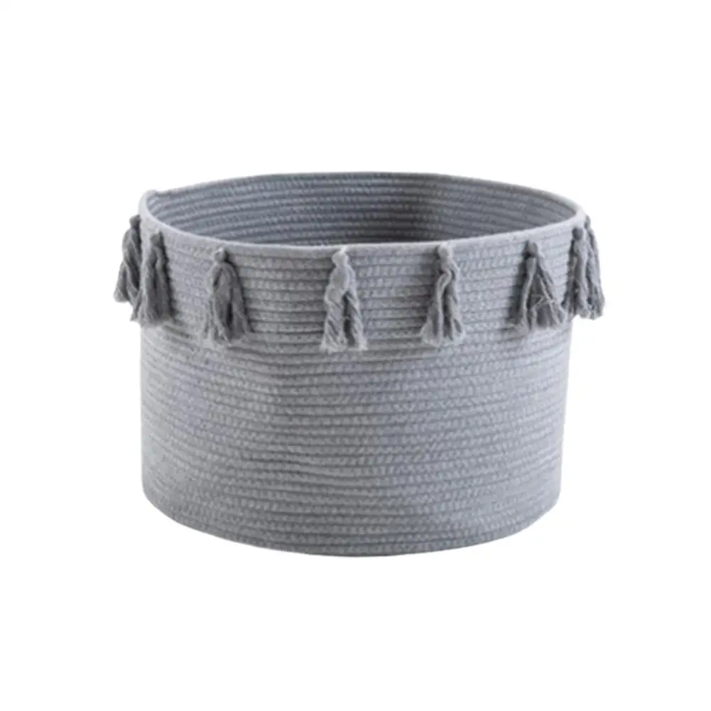 

Multiple colour Baby Storage Bag Cotton Rope Woven Tassel Basket Diaper Storage Box Baby Bedding Set Accessories