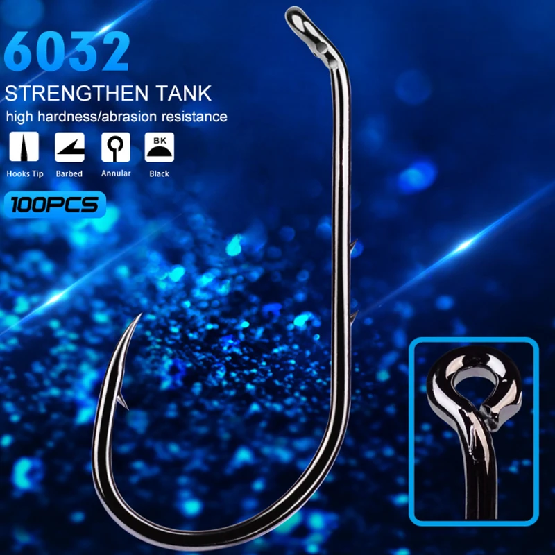 

100 шт., рыболовные крючки из углеродистой стали