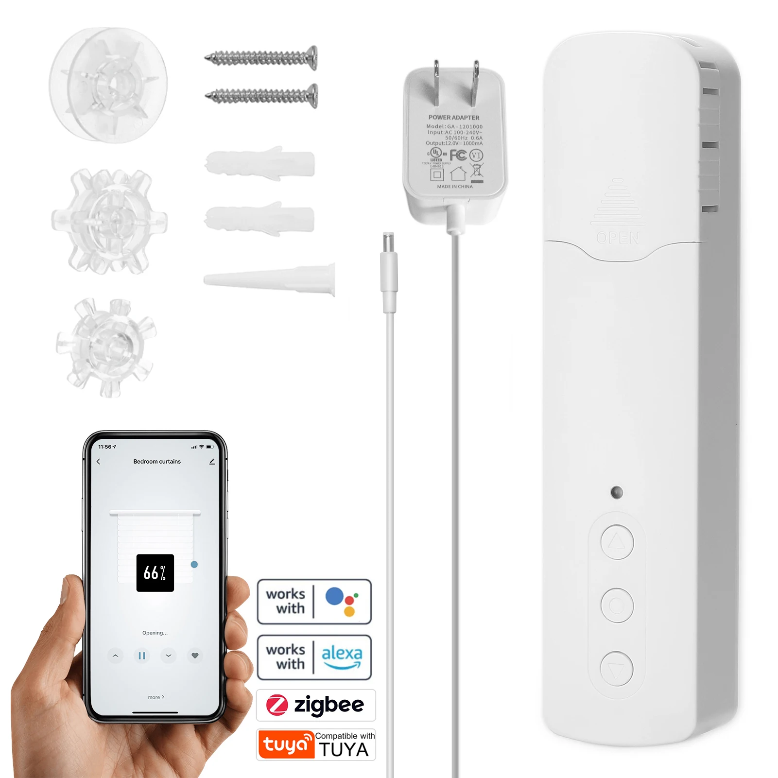 Мотор для занавесок Tuya ZigBee TM616EGZT умный электрический привод дома гостиницы