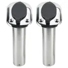 2X Аксессуары для морской лодки, яхты, 15 градусов, нержавеющая сталь, держатель удочки с резиновой крышкой, вкладышем и прокладкой