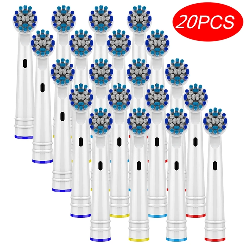 

20pcs Replacement Toothbrush Heads for Oral B Braun Electric Toothbrush - Oral B 3D Whiting Toothbrush Brush Heads Dual Clean