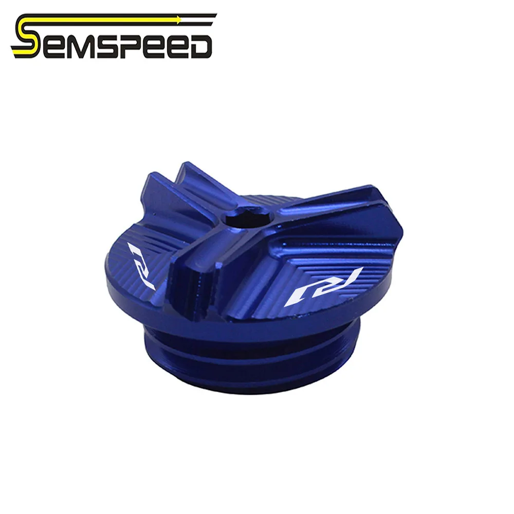 SEMSPEED Мотоцикл CNC масляный наполнитель колпачок штепсельная крышка для Yamaha R1 YZF YZFR1