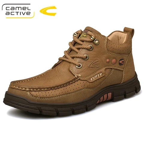 Camel Active/Новые мужские ботинки; Модный первый слой кожи; мужские ботинки; высококачественные рабочие ботинки; мужские ботинки; botas hombre