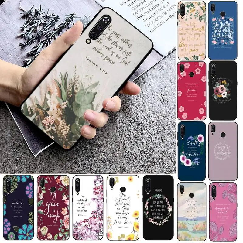 

YNDFCNB Bible Verse Prayer God Jesus Phone Case For Xiaomi max3 mi 9 se mi8 F1 9SE 10 lite F1 Back Coque