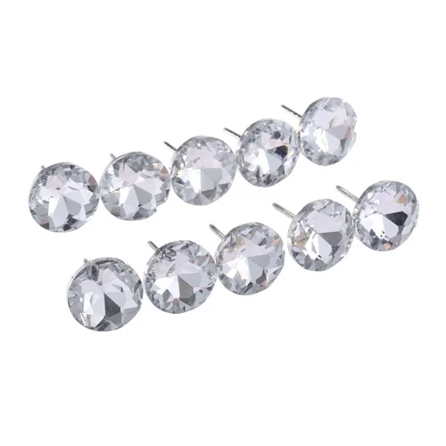 10 шт кристалл алмаза мебельные гвозди пуговицы Tacks шпильки 14/18/20/22 мм диван