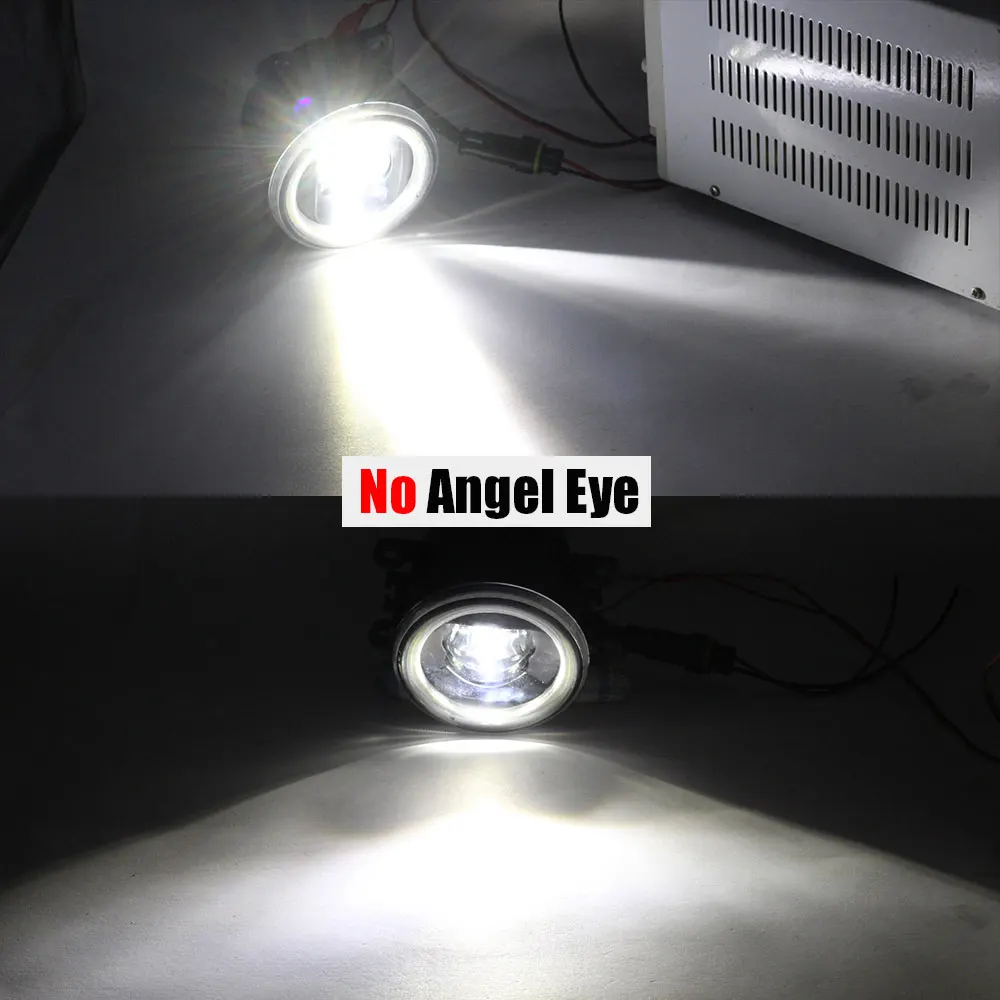 No Angel Eye Buildreamen2 для Renault Clio Характеристическая вязкость полимера автомобиля 4000LM светодиодный туман светильник Комплект фильтров объектива Ангел глаз DRL 12V 2012 2013 - Цвет: No Angel Eye