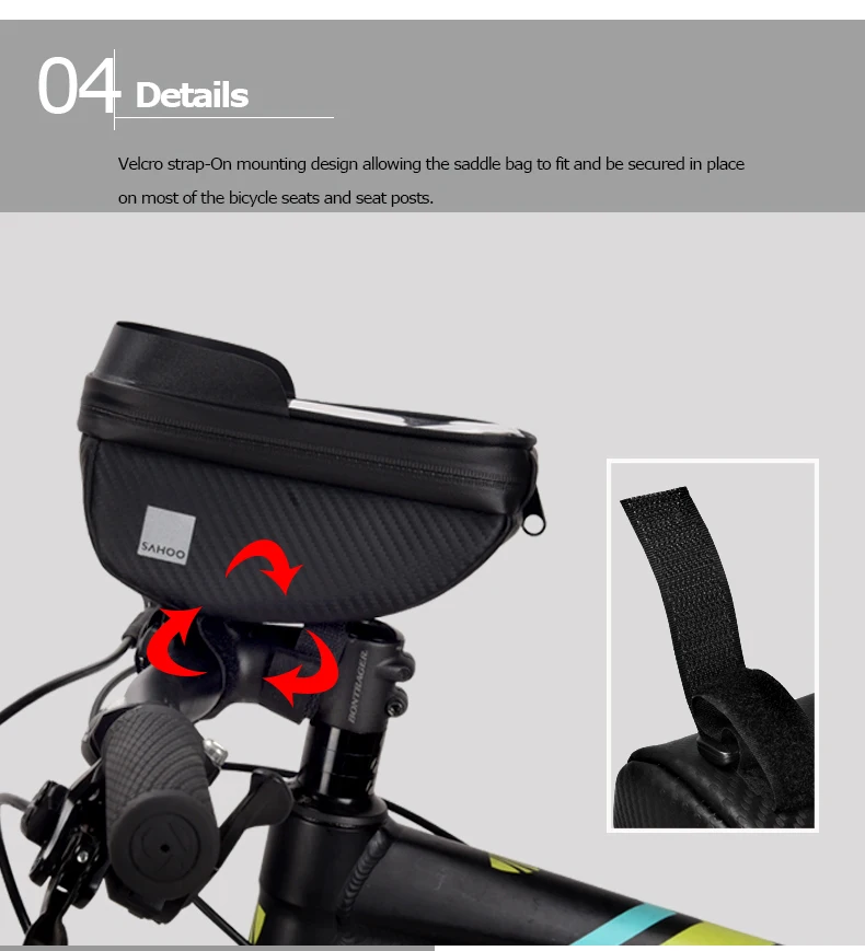 Roswheel Sahoo 112003 велосипедная трубка на руль, сумка для мобильного телефона, чехол, держатель, чехол, Паньер Для 6.5in Phone