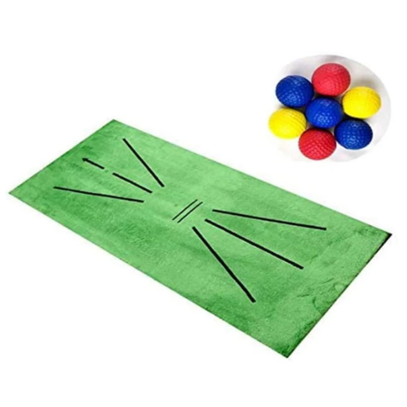 

Golf Training Mat for Swing Detection Batting Mini Golf Practice Training Aid Game and Gift for Home Office Outdoor Use