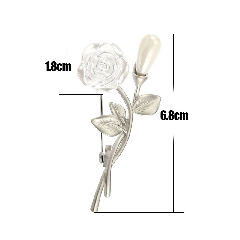 Матовая с серебряным покрытием цветок брошь на шпильке Свадебная обувь