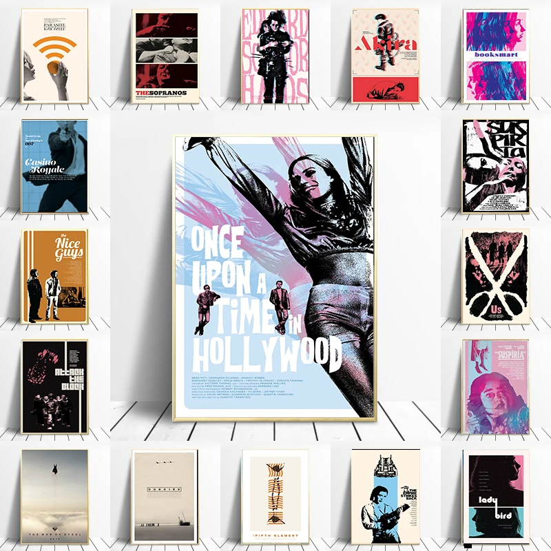 

Retro Movie Poster Art Print Nordic Abstract Canvas Painting Wall Painting Modern Living Room Home Decoration Frameless Painting