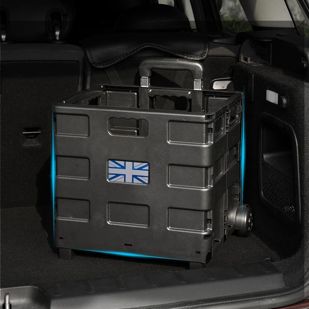 

For Mini Cooper Multi-use Shopping Cart Storage Car Trunk Organizer Folding Handle Box