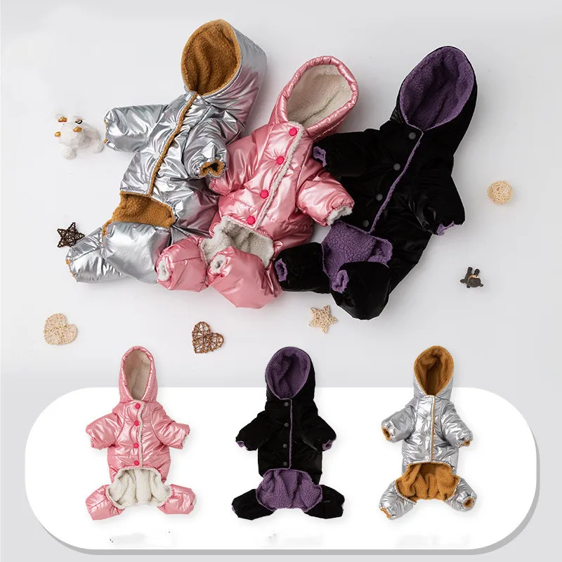 

Pet down jacket winter new Teddy Corgi fight four-legged warm cotton clothing pet dog clothes wholesale