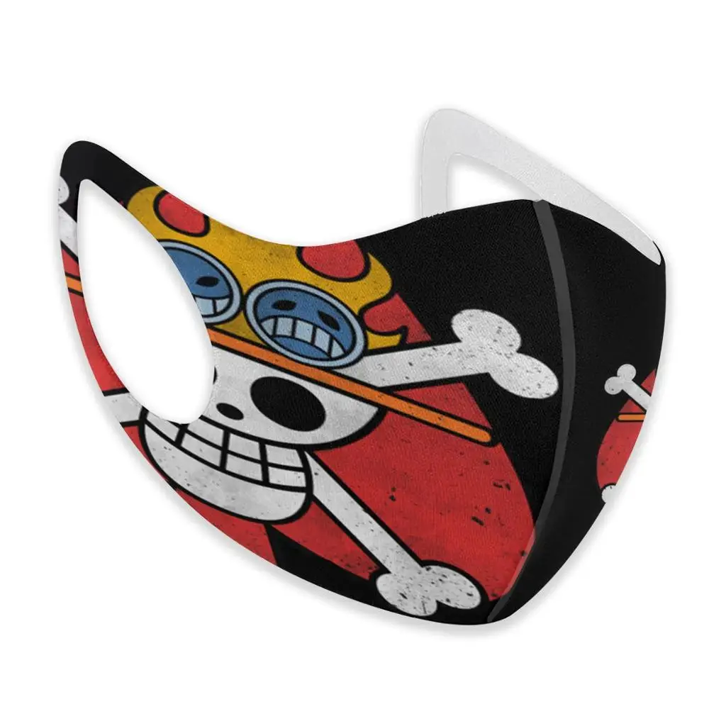 Ace Jolly Roger One Piece Pirate King DIY masque adulte lavable Тканевые маски для лица Защитная маска рта с